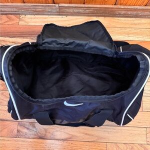 Black & white Nike Duffel Bag